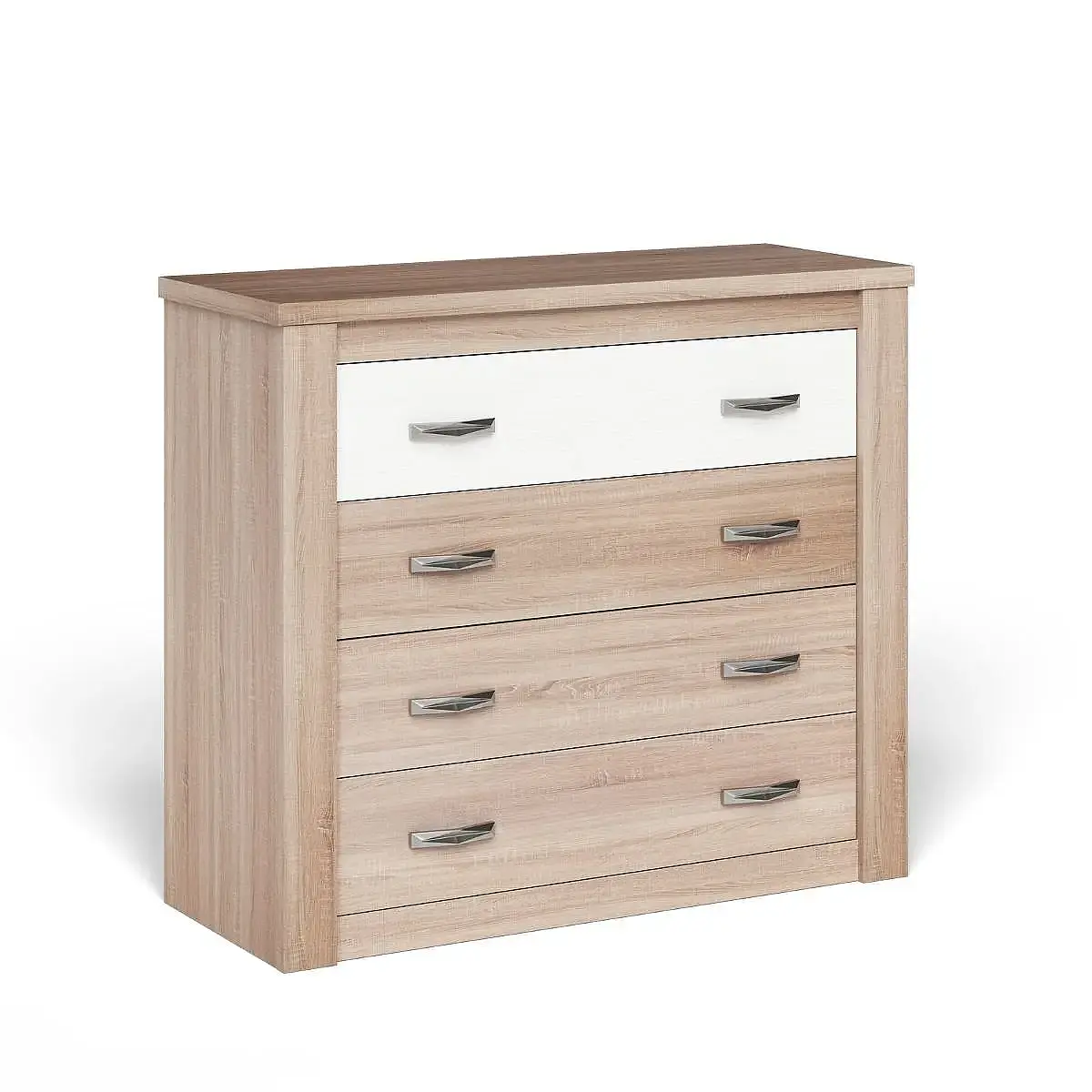 Dormitorio Completo Marsella cabecero + 2 mesitas + comoda y espejo