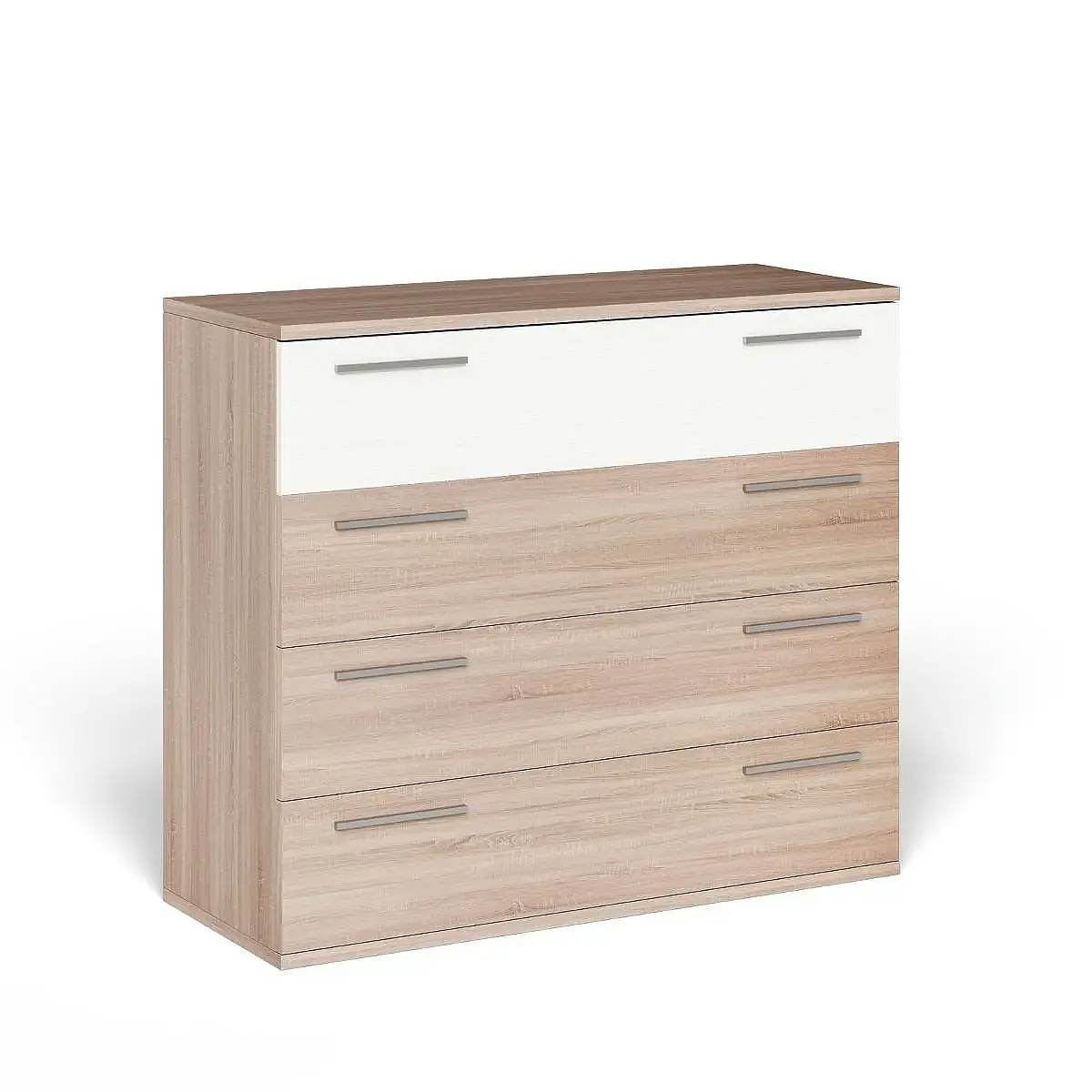 Dormitorio Completo Miami cabecero + 2 mesitas + comoda y espejo