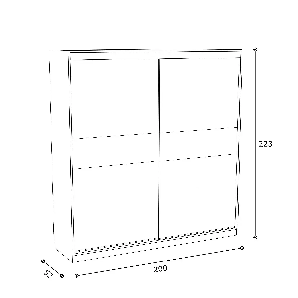 ARMARIO 2/P CORREDERAS DAKOTA