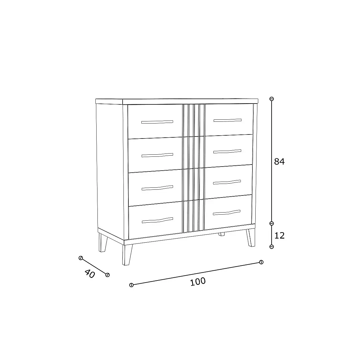 Comoda 4 cajones Mod.DAKOTA