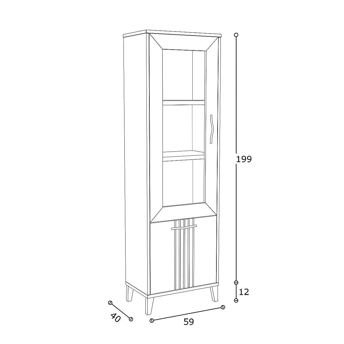 Vitrina 60 Mod.DAKOTA