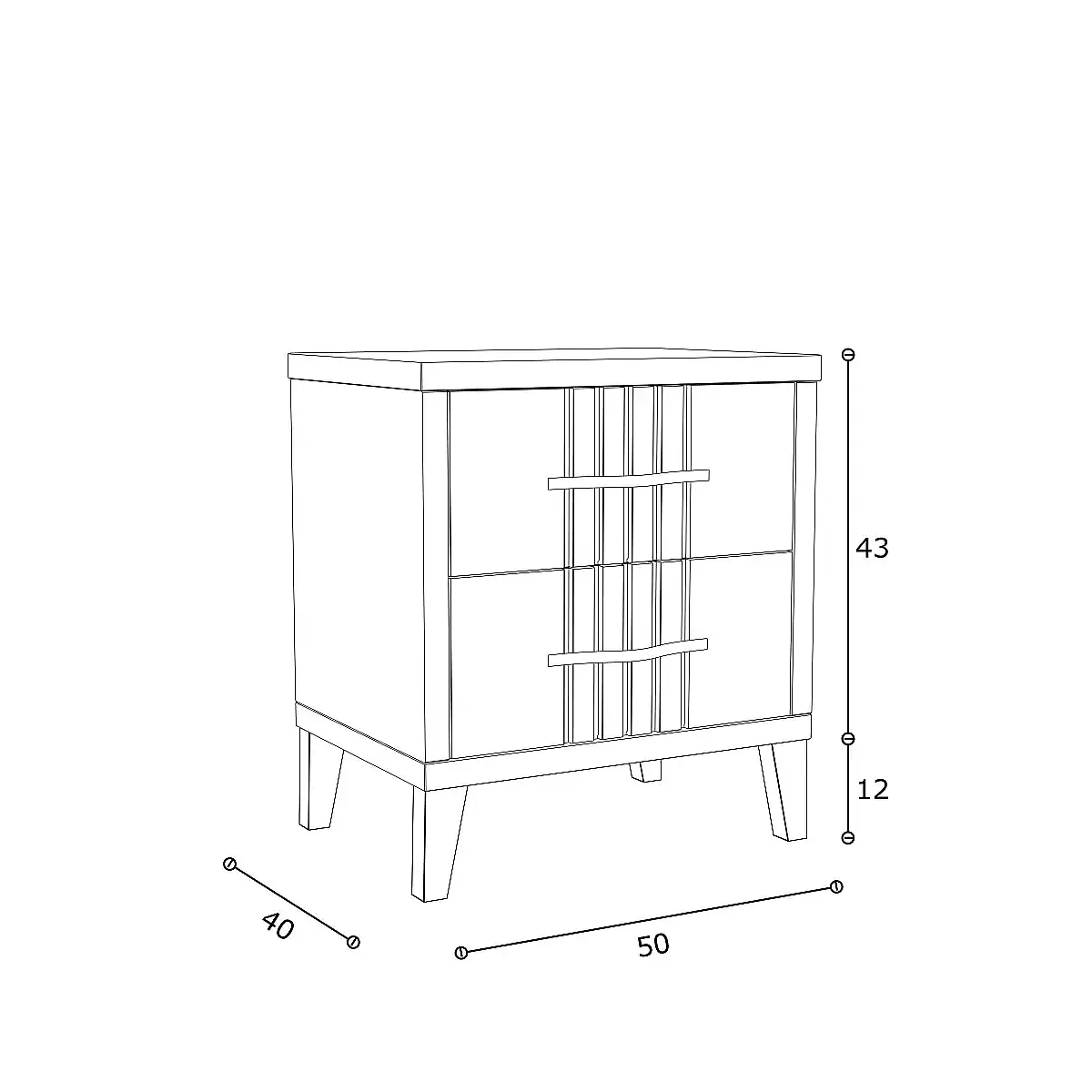 Mesita de Noche 2/C Mod.DAKOTA