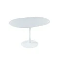 MESA COMEDOR EXTENSIBLE EVELYN OVALADA 100-140 BLANCO LACADO