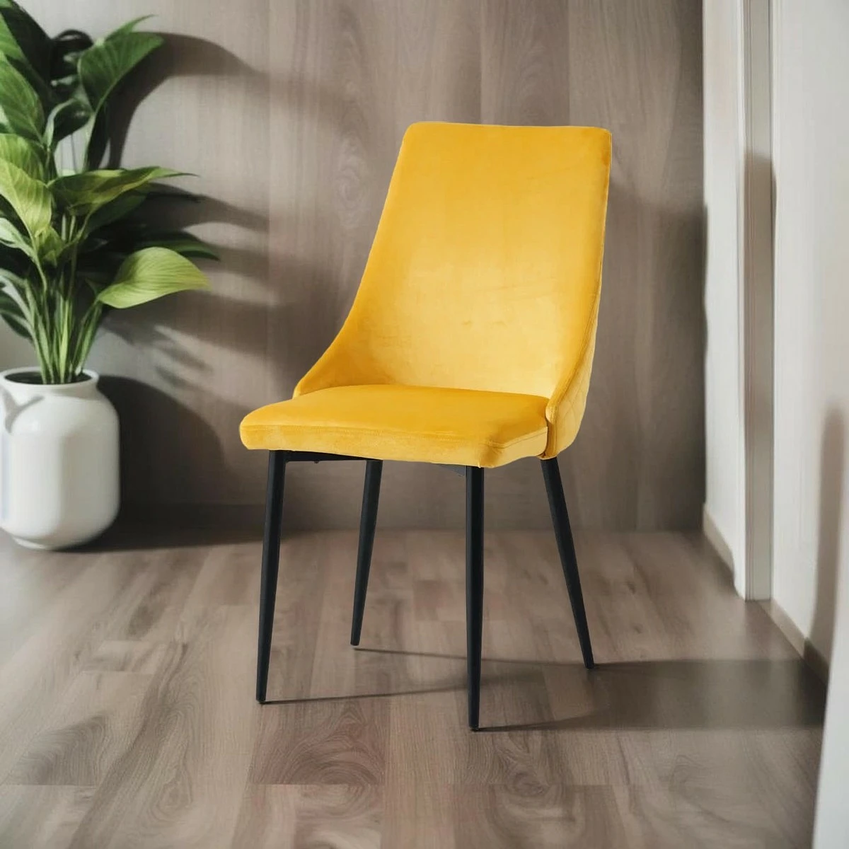 SILLA PENELOPE TERCIOPELO PATA NEGRO