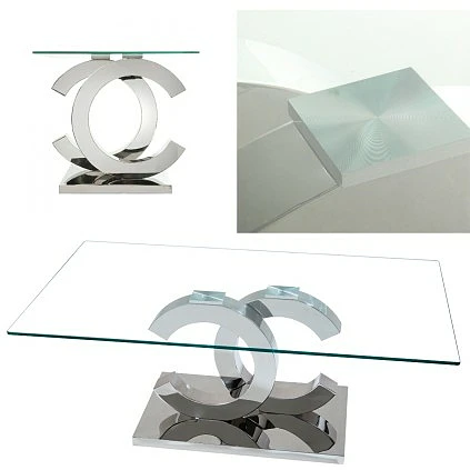 MESA CENTRO LUNA CROMO