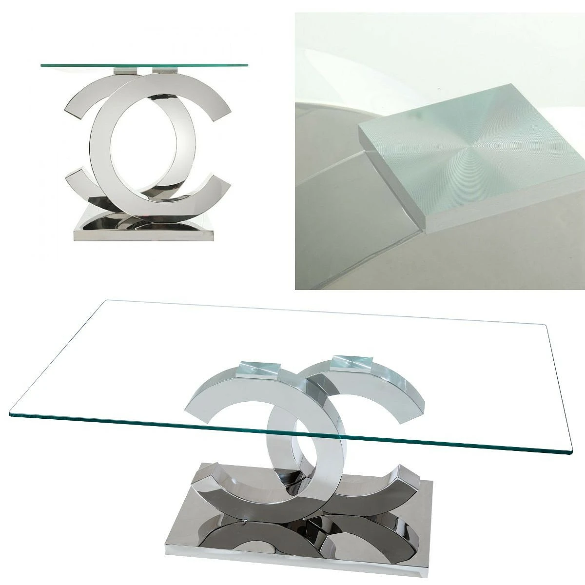 MESA CENTRO LUNA CROMO