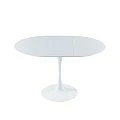 MESA COMEDOR EXTENSIBLE EVELYN OVALADA 100-140 BLANCO LACADO