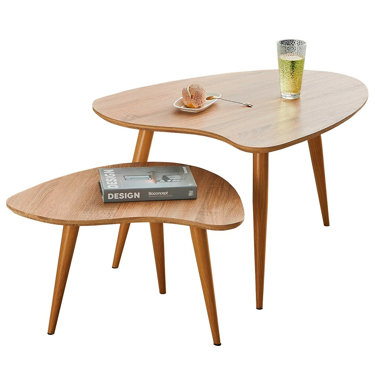 SET 2 MESAS DE CENTRO OVALADAS IRENE