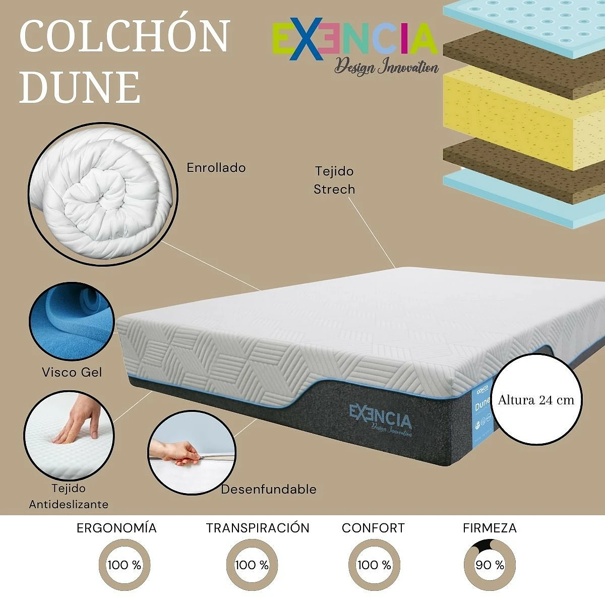 COLCHON EXENCIA DUNE