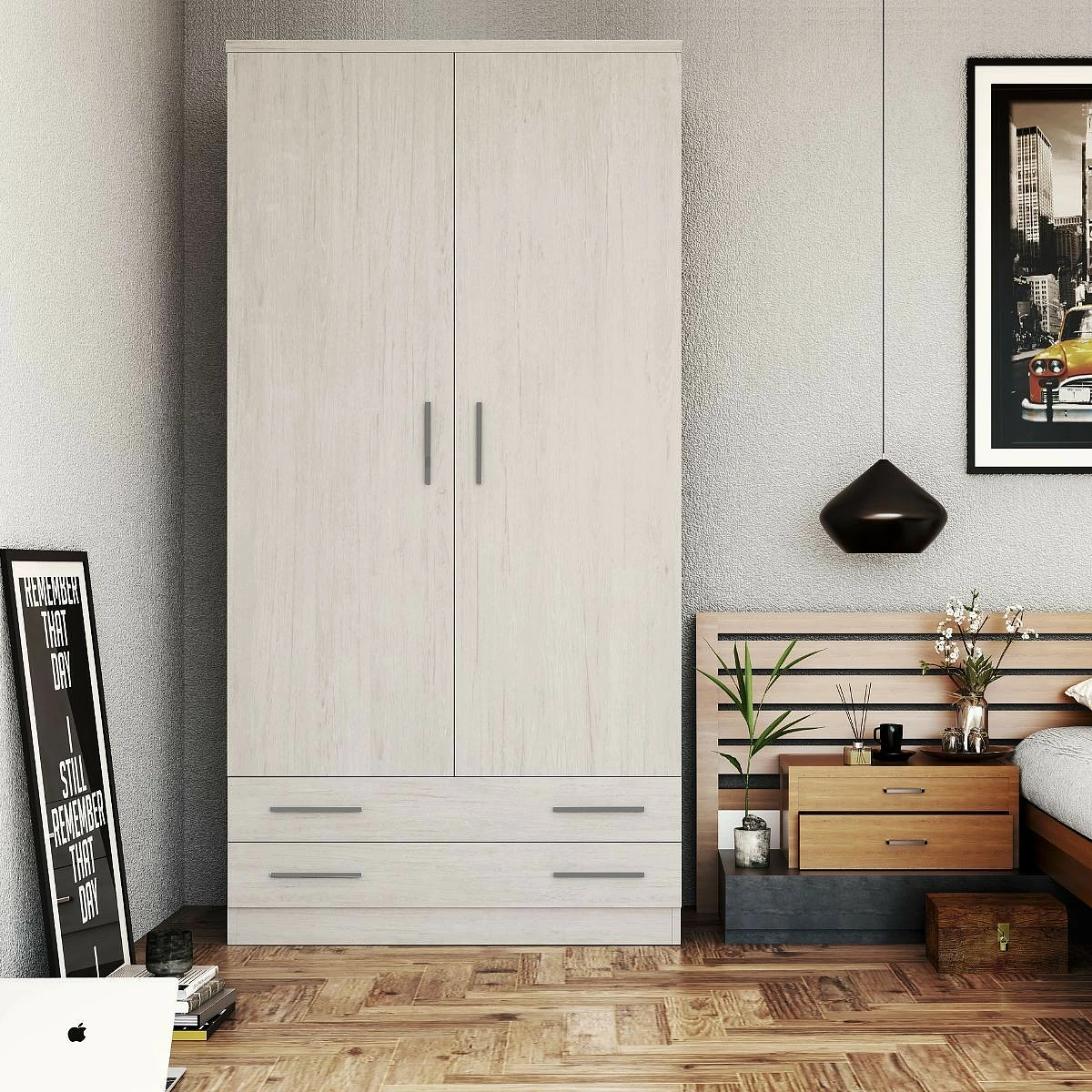 ARMARIO 2 PUERTAS Y  2 CAJONES DAKOTA