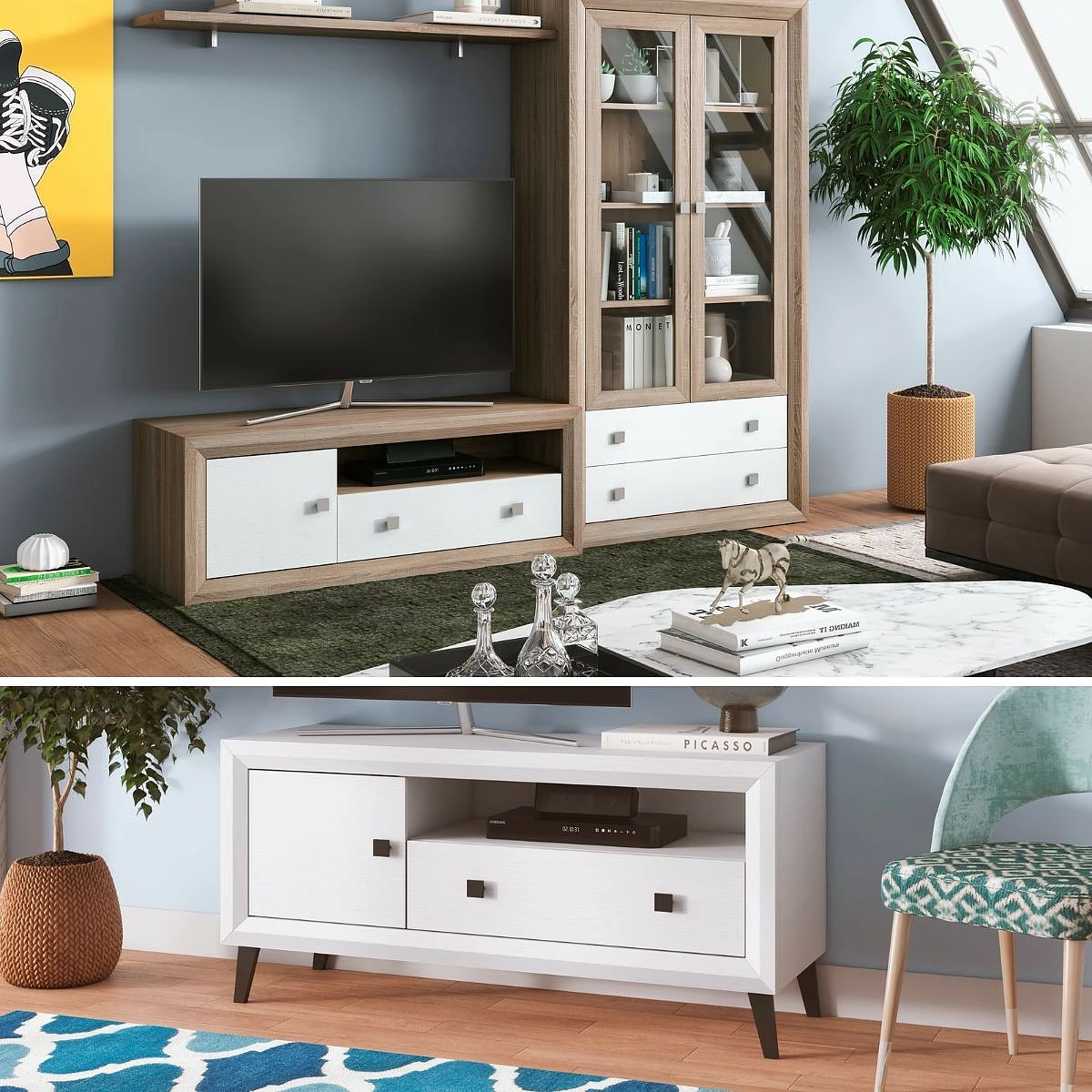 BAJO 1 PUERTA  Y 1 CAJON MOD.140CM MOD. BALI