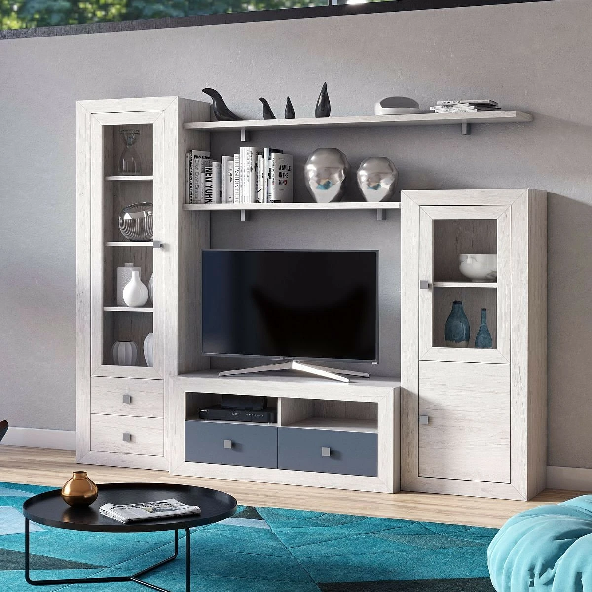 VITRINA 1 PUERTA Y 2 CAJONES  60 CM  MOD.PRAGA