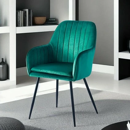 SILLON MUNICH TERCIOPELO PATA NEGRO