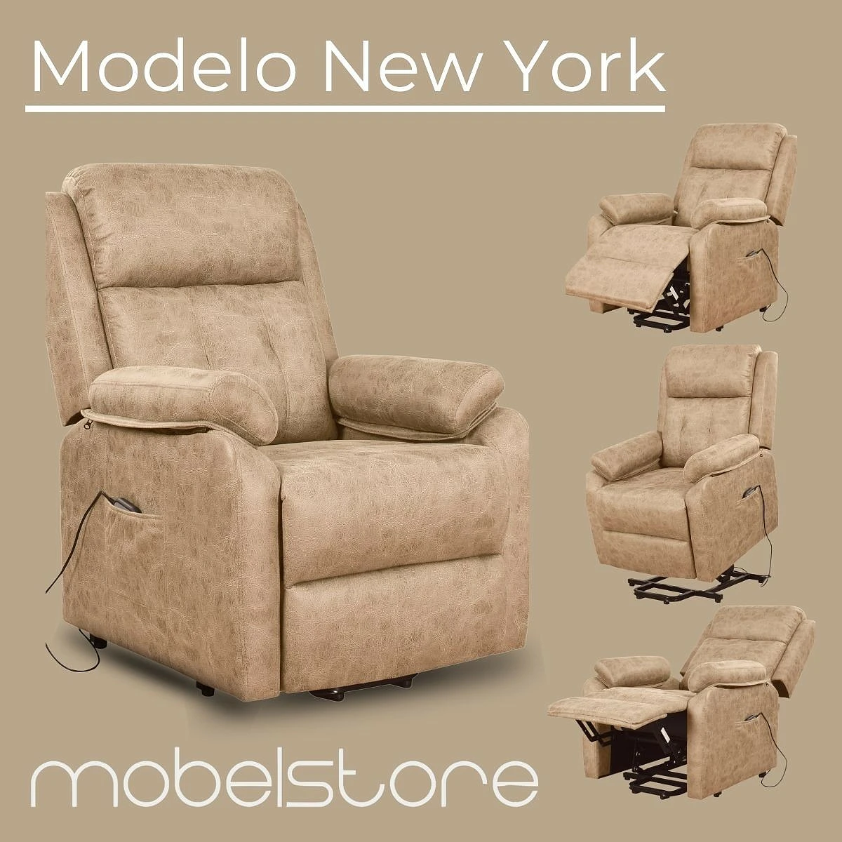 Sillón Relax Mod.NEW YORK  Powerlift Levantapersonas