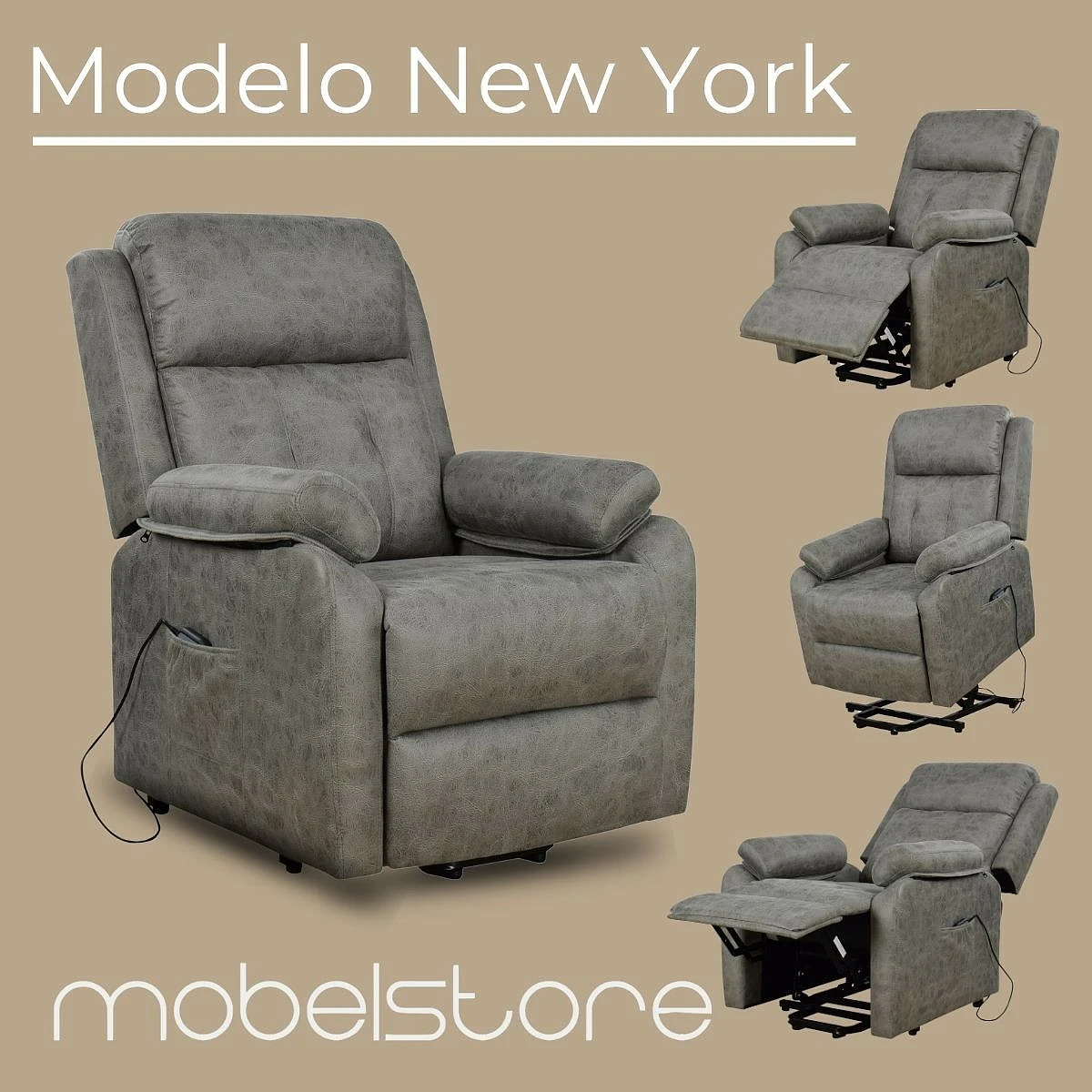 Sillón Relax Mod.NEW YORK  Powerlift Levantapersonas