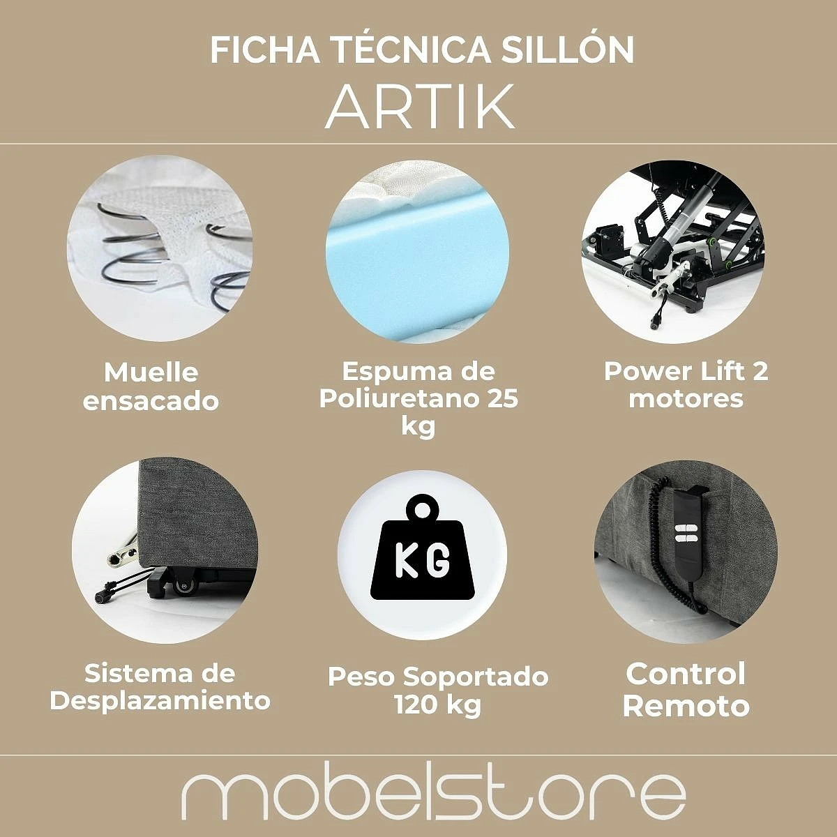 Sillón Relax Mod.ARTIK Powerlift levantapersonas