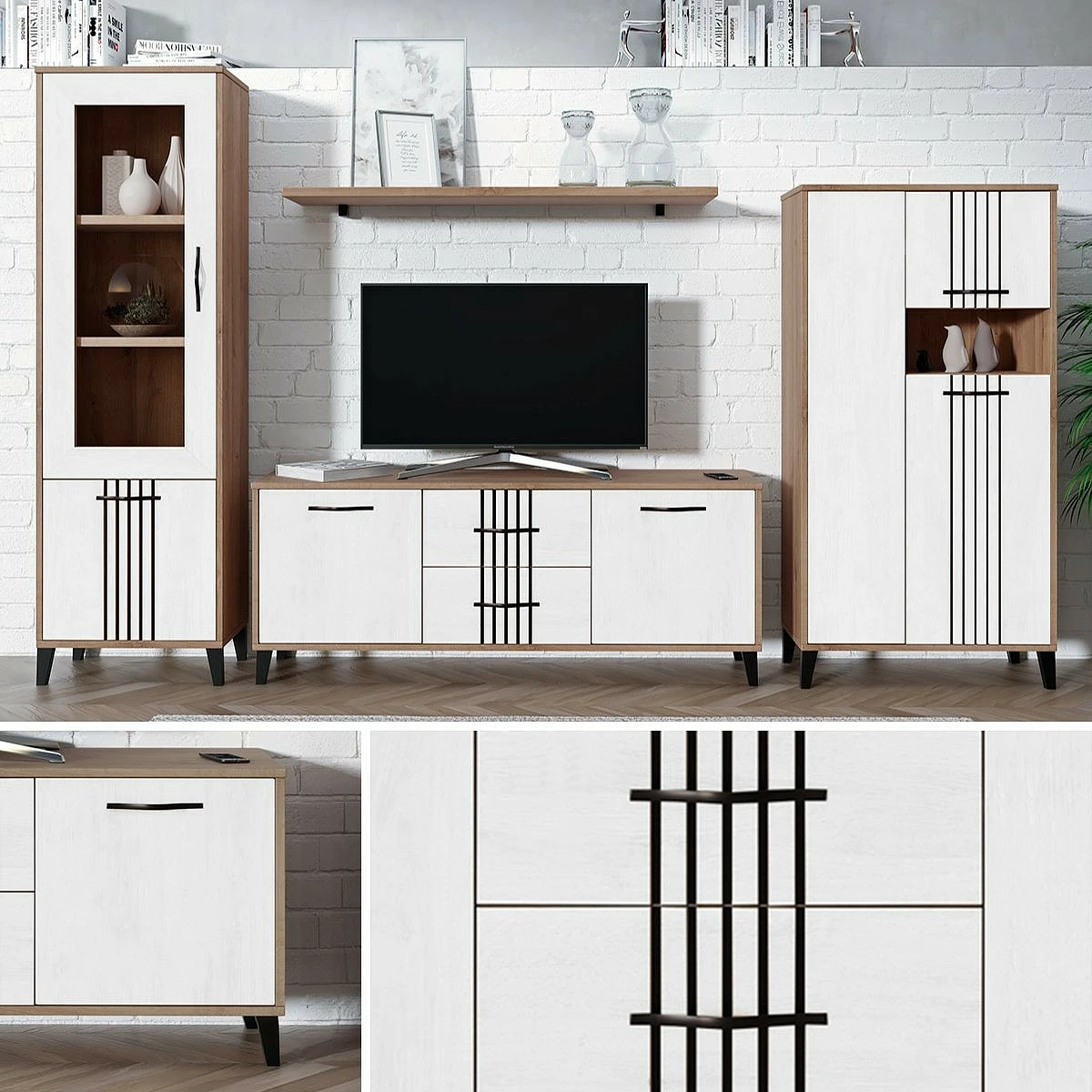 Mueble televisión Mod.DAKOTA  2 Puertas y 2 Cajones 160 cm.