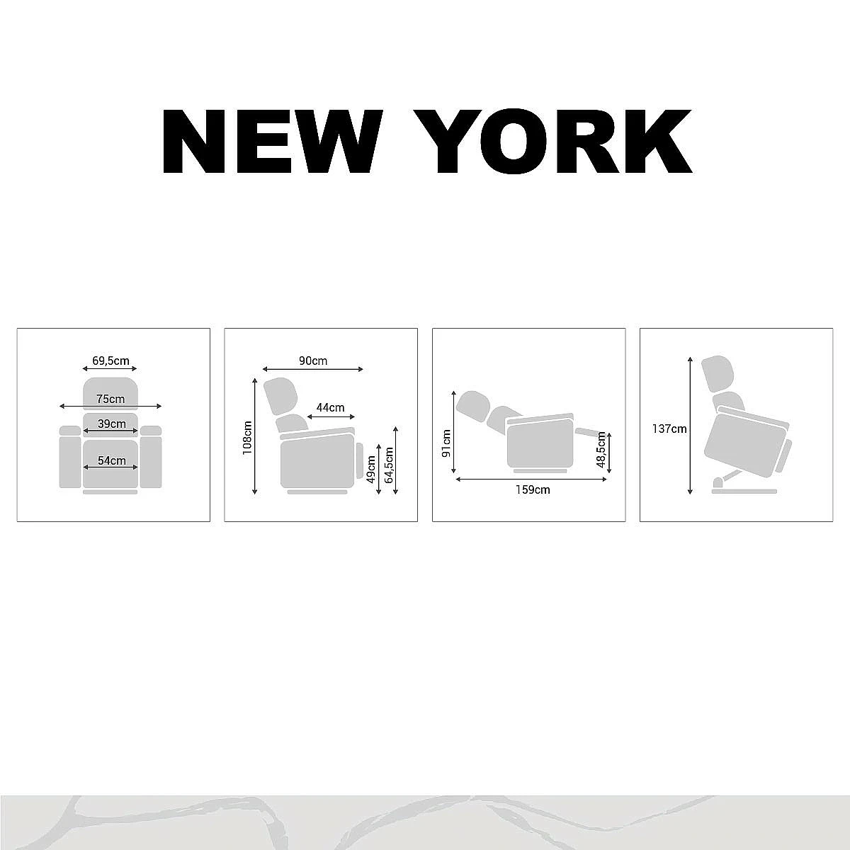 Sillón Relax Mod.NEW YORK  Powerlift Levantapersonas