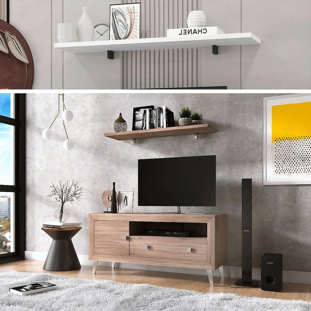 ESTANTE PARED 120 PRAGA/BALI