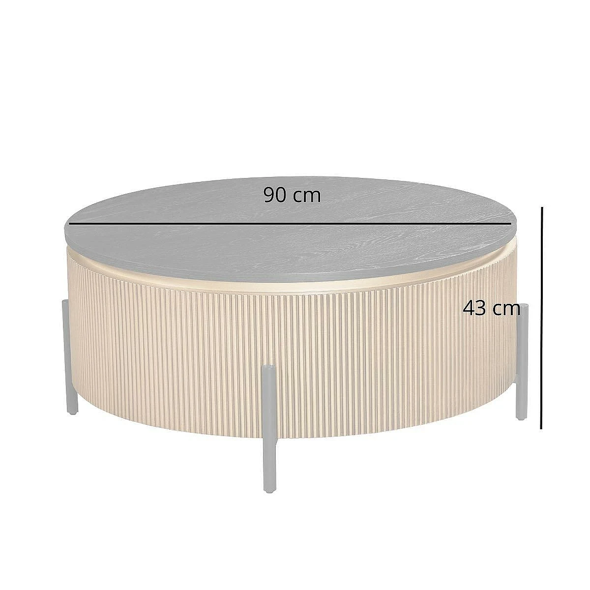 Mesa Centro EBANO 90x45 cm