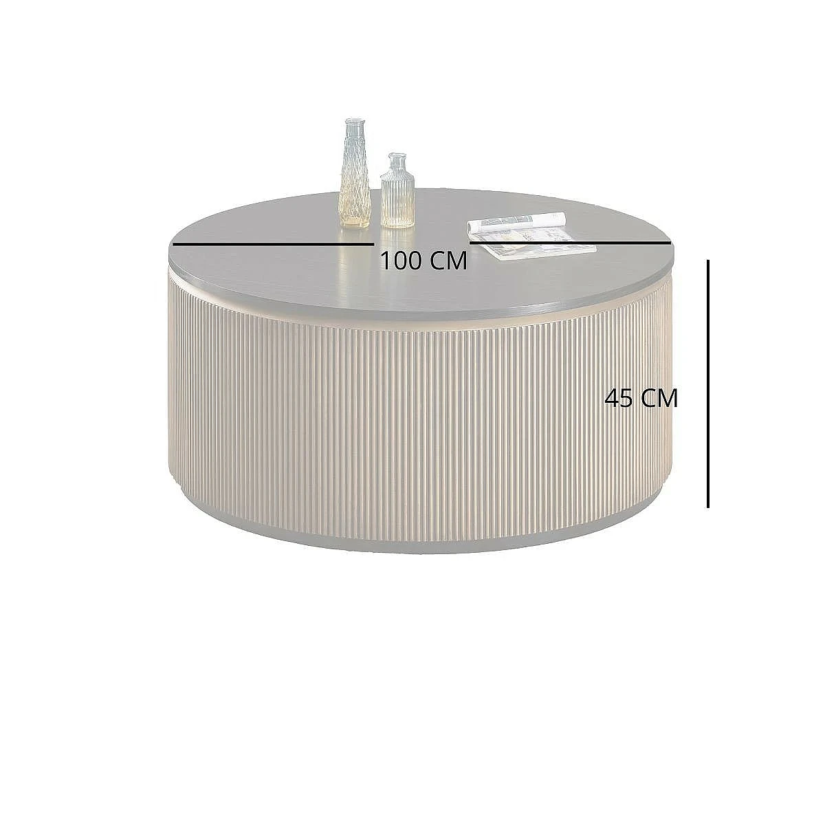 Mesa centro EBANO 100X45 cm