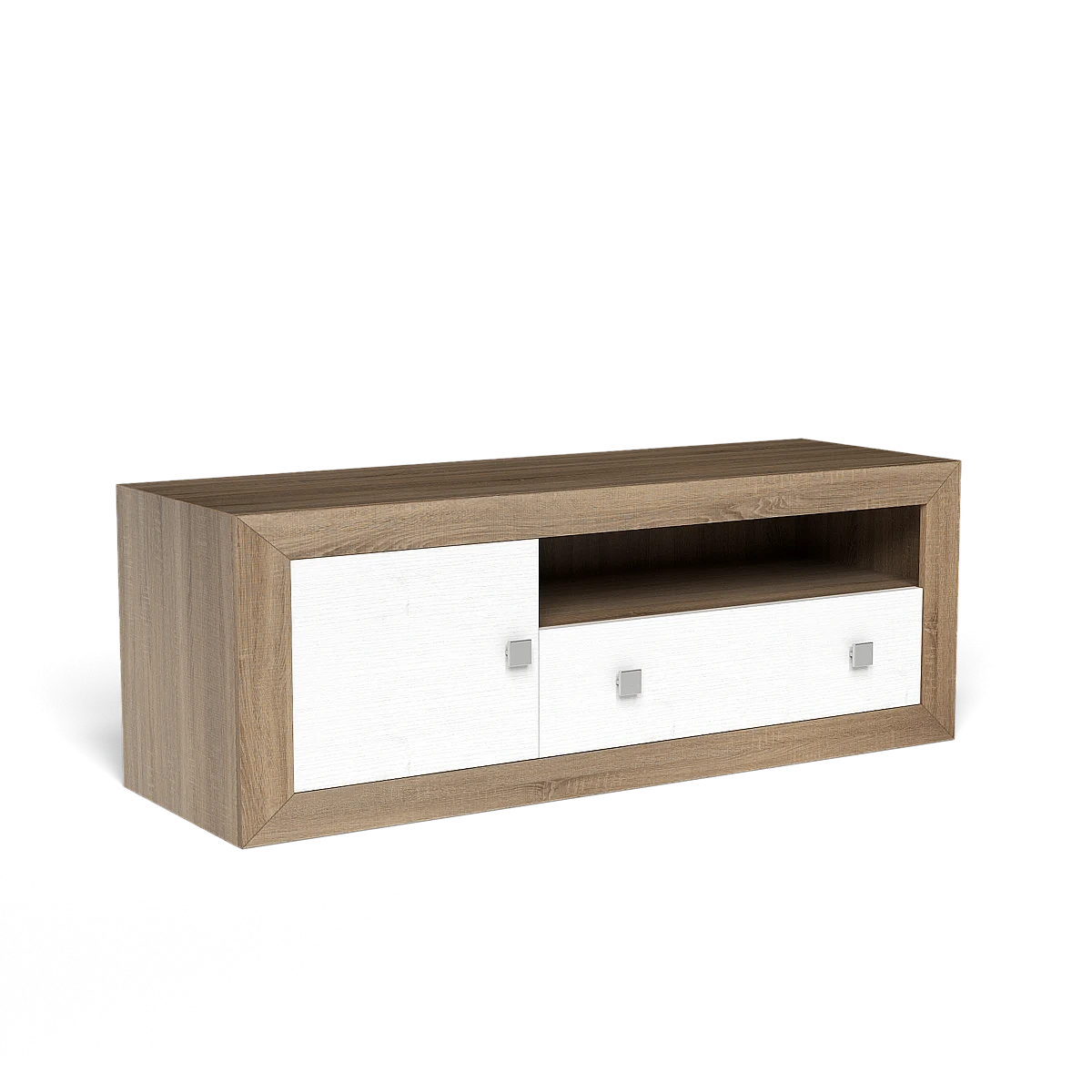 BAJO TV 1 PUERTA Y  1 CAJON 140 CM  MOD.PRAGA