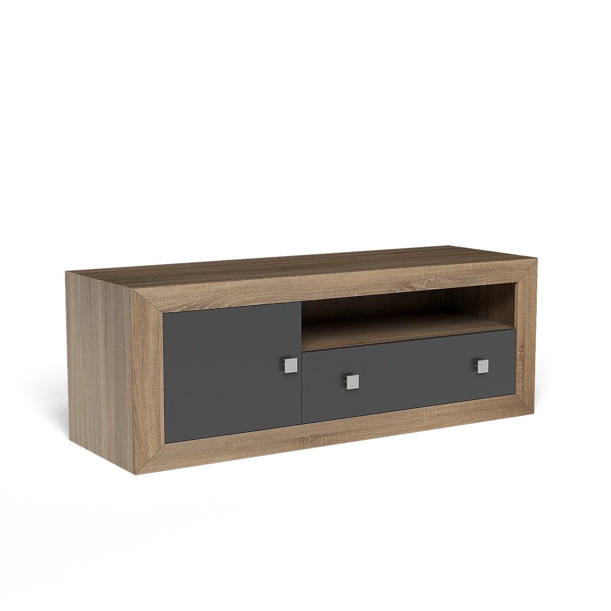 BAJO TV 1 PUERTA Y  1 CAJON 140 CM  MOD.PRAGA