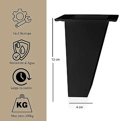 JUEGO 4 PATAS MONACO NEGRO