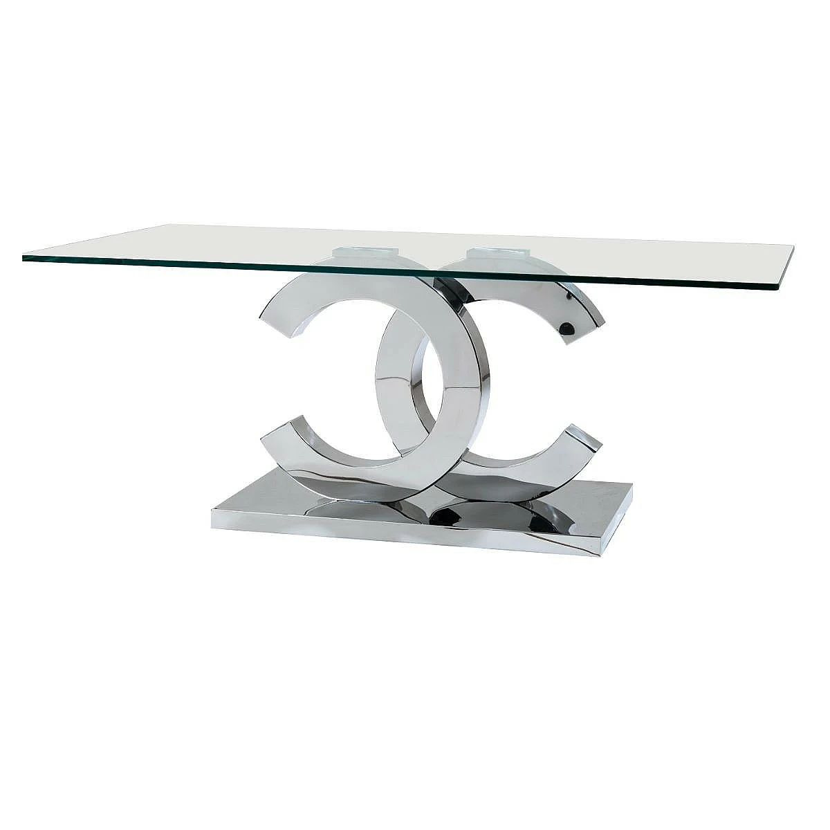 MESA COMEDOR LUNA 160X90 PATA CROMADA