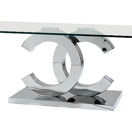 MESA COMEDOR LUNA 160X90 PATA CROMADA