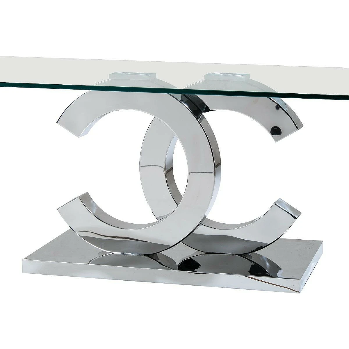 MESA COMEDOR LUNA 160X90 PATA CROMADA