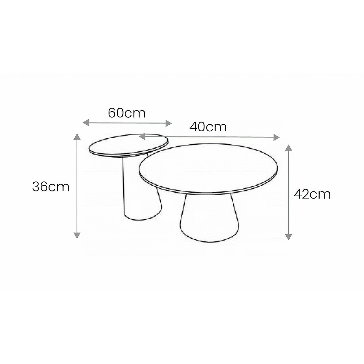 Set de mesas de centro Mod. TERRA