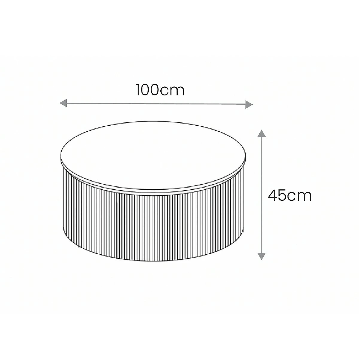 Mesa centro EBANO 100X45 cm
