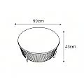Mesa Centro EBANO 90x45 cm