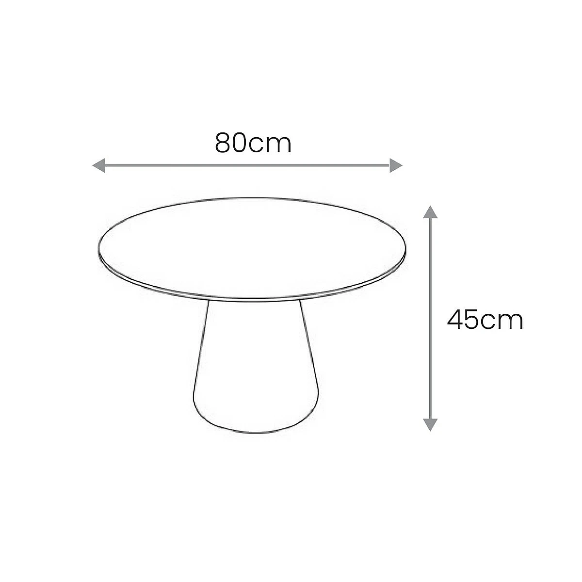 Mesa de Centro Mod.TERRA 80 X 45 cm