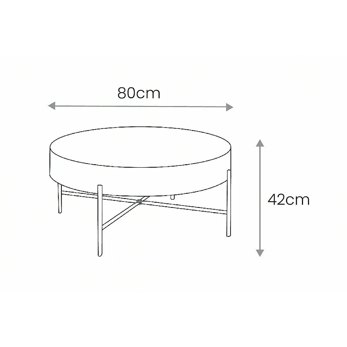 Mesa centro radiant 80 roble nudos