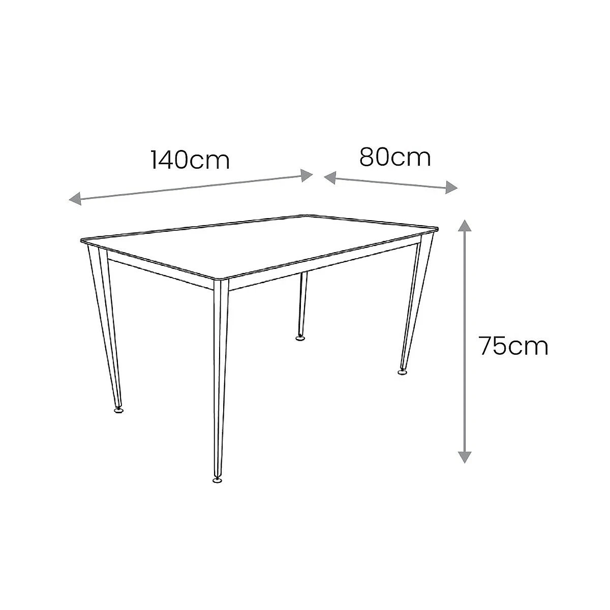 Mesa comedor Orion 140 ceramic blanco/gris