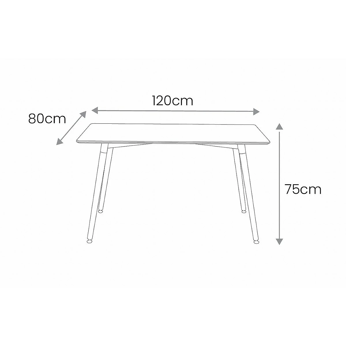 MESA COMEDOR NORDIC 120X80