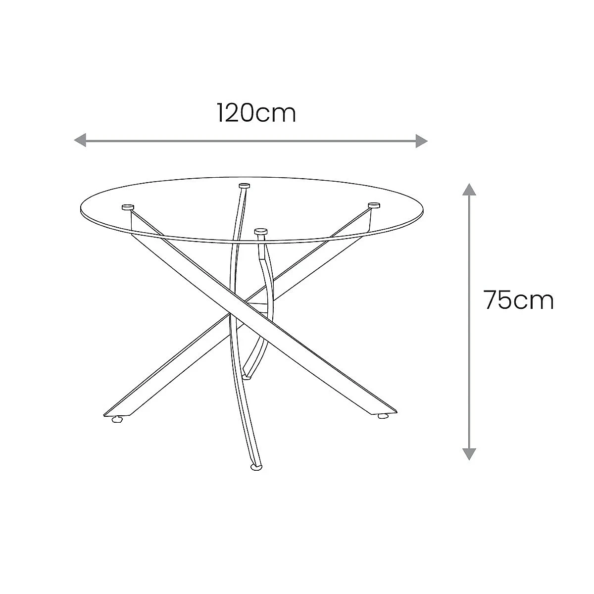 Mesa comedor Dublin cruzada plana
