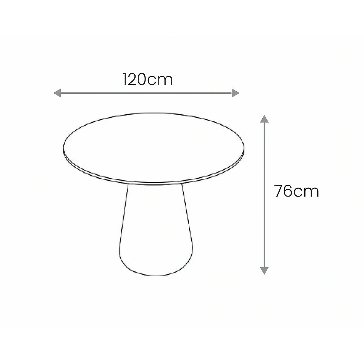 Mesa Comedor redonda Mod.TERRA 120 diametro