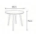 MESA COMEDOR NORDIC DIAMETRO 80CM