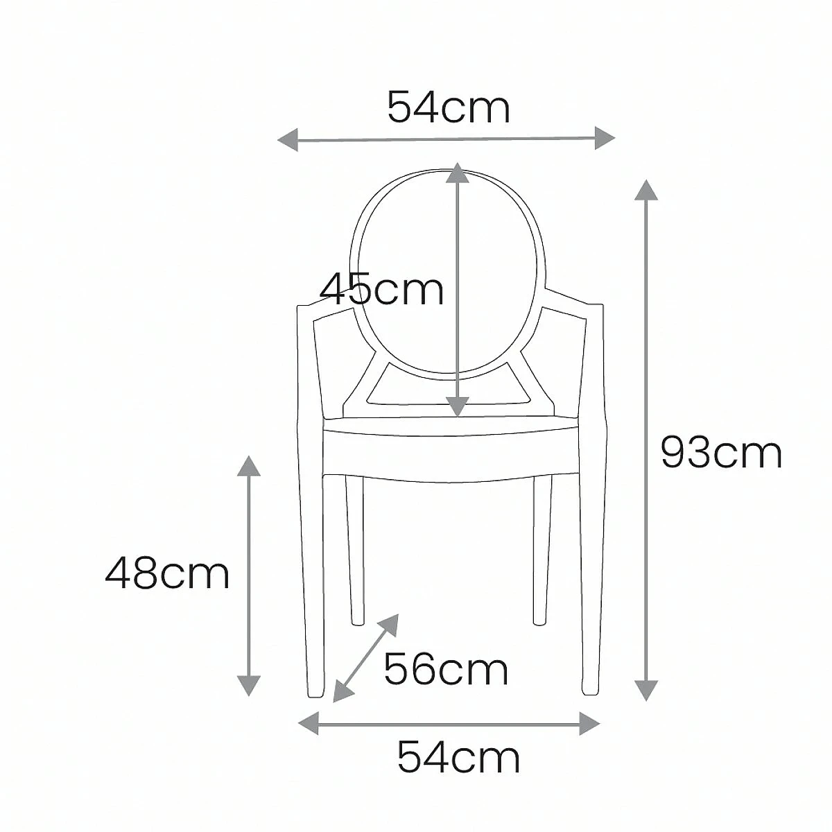 SILLON ATENEA TRANSPARENTE