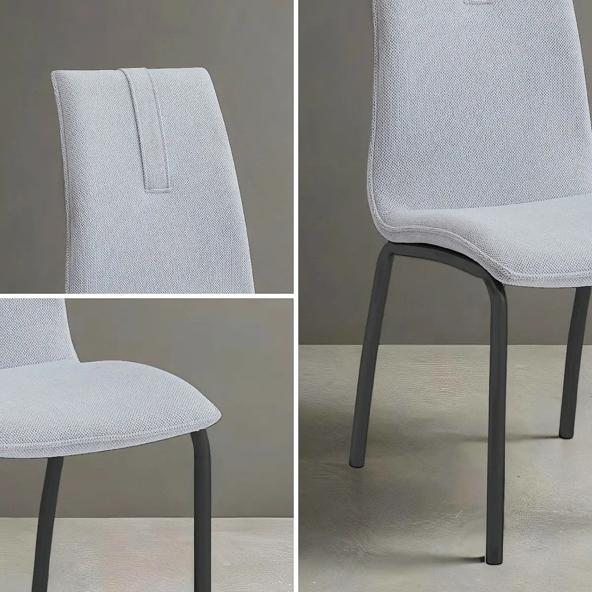 Silla Sheyla tapizada en tela resistente al agua