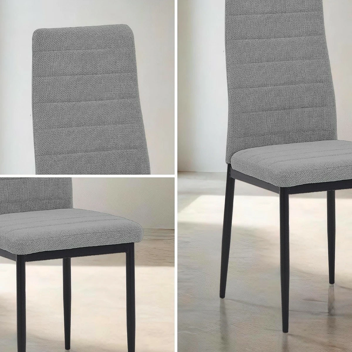 Silla Rebeka tapizada en tela resistente al agua