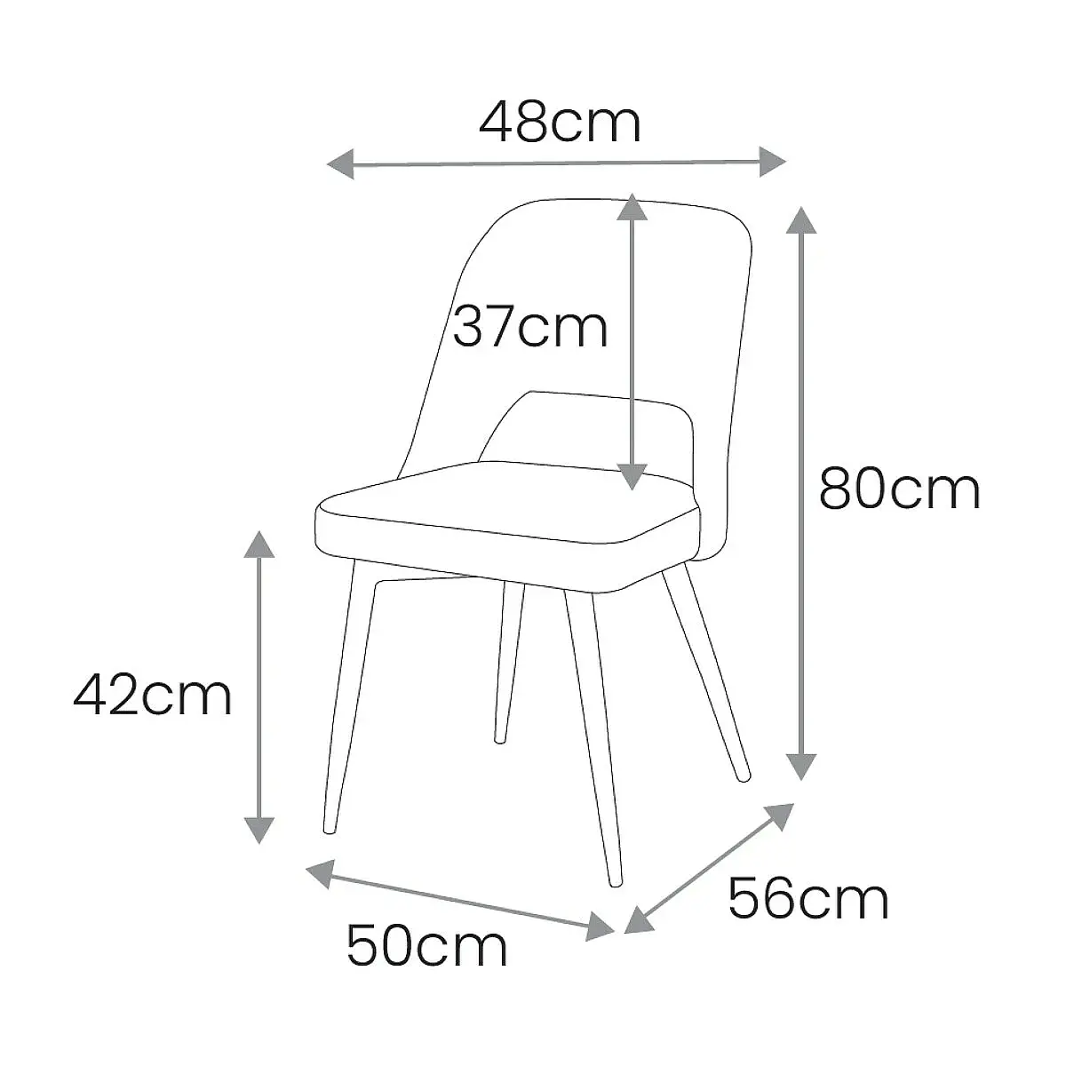 Silla Flora tapizada en la tela resistente al agua