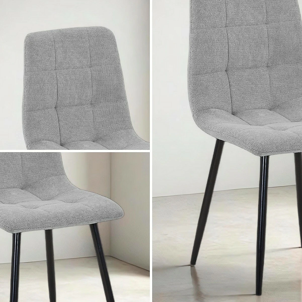 Silla Angela tapizada en tela resistente al agua