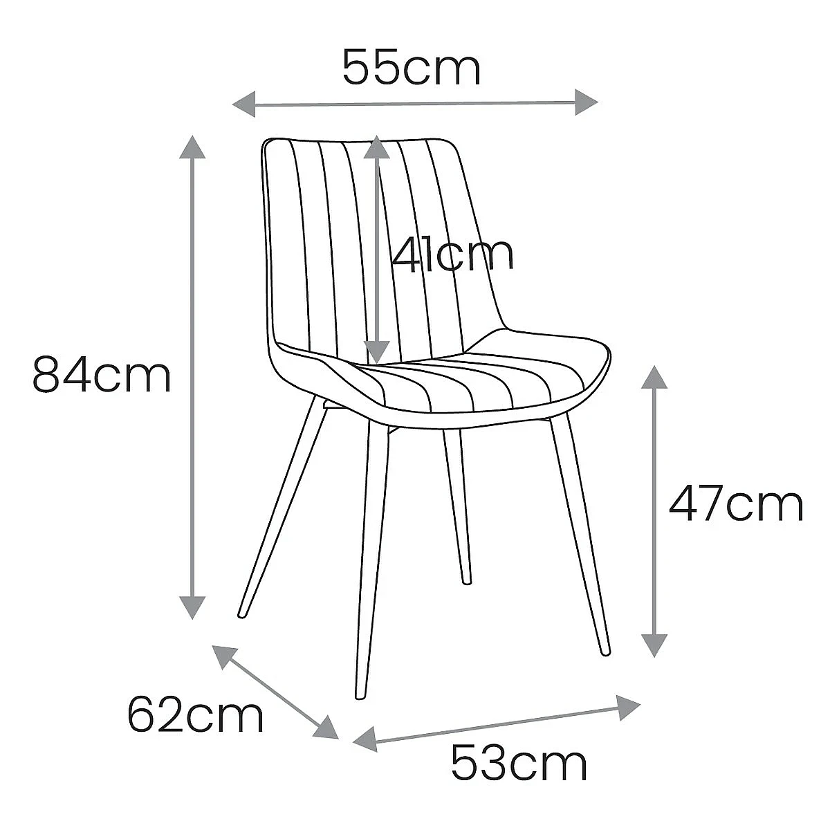 Silla Brisa tapizada en tela resistente al agua
