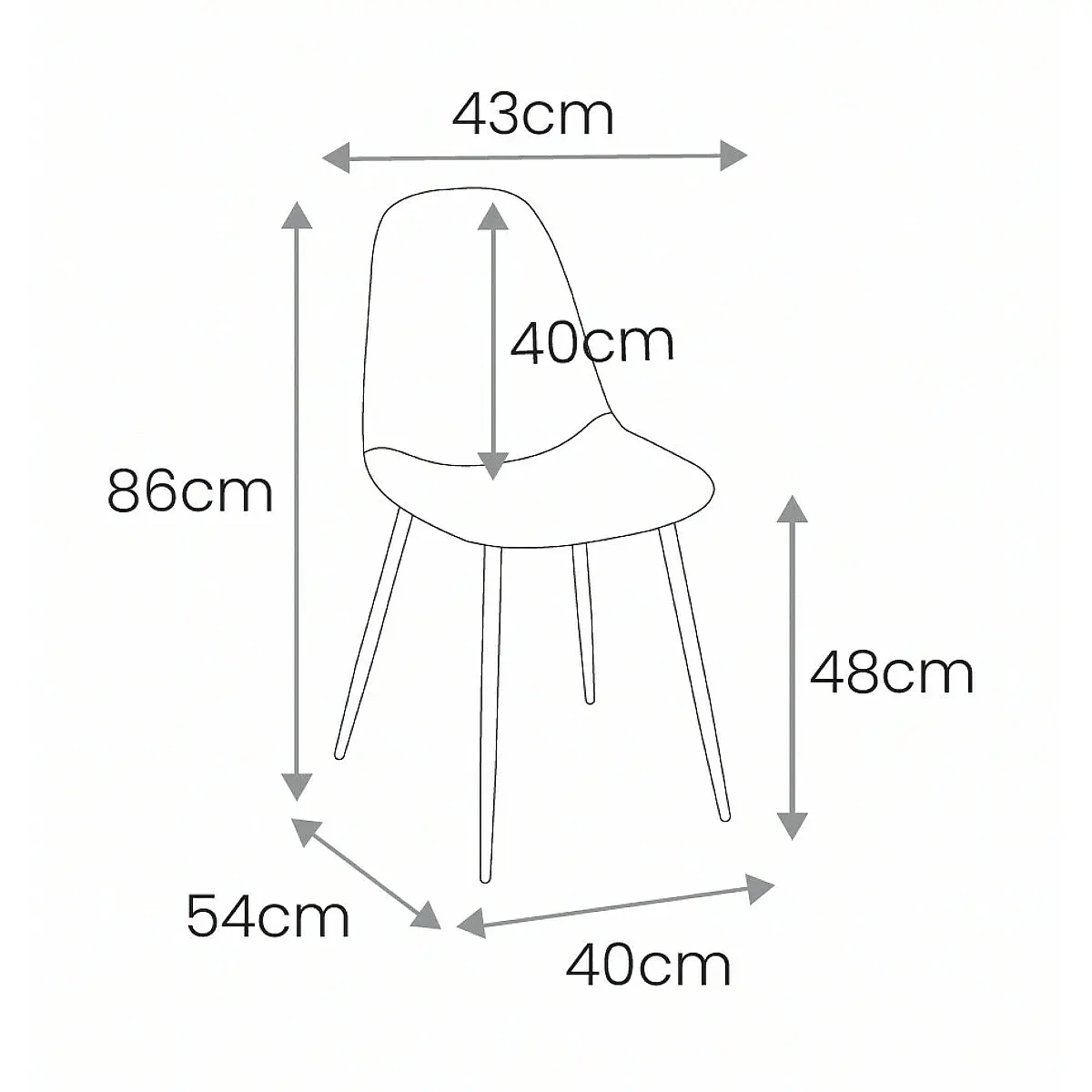 Silla Viena tapizada en tela resistente al agua
