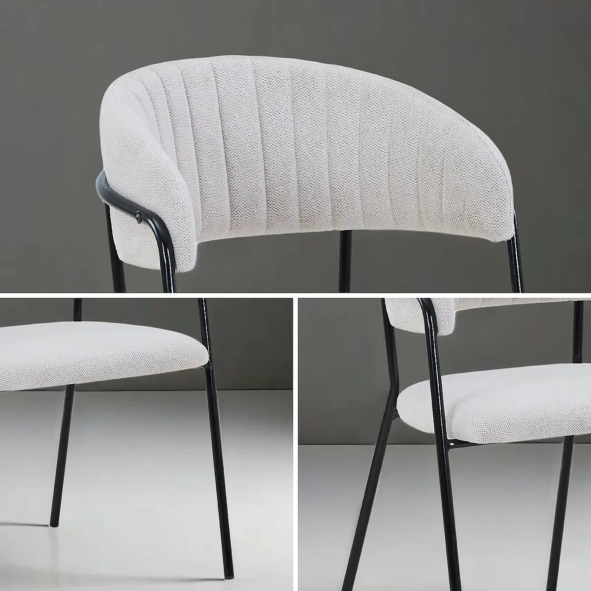 Sillón Leonor tapizado en tela resistente al agua