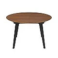 Mesa comedor extensible Noemi redonda 120-160 chapa nogal
